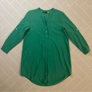 Zara Green Shirt Dress Women’s Size XS